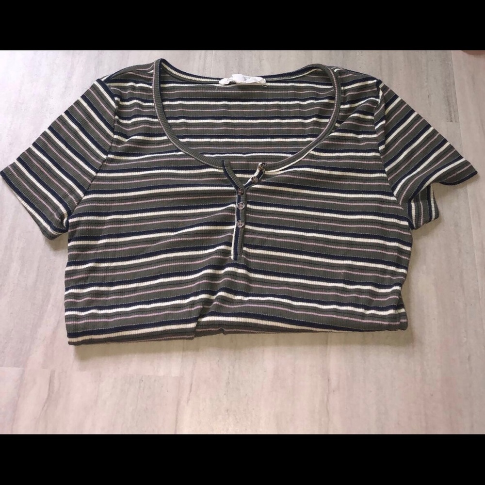 Half button up t shirt